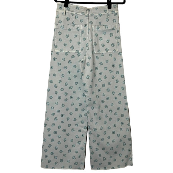 Zara Light Blue Patterned Women Jeans - Picture 3 of 5